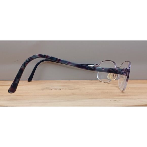Aspex Eyewear Easyclip Shiny Lilac MOD EC304 53-19-135 Eyeglasses Frames - Picture 4 of 14